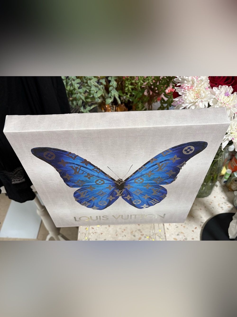 Fashion Logo Butterfly Wall Plaque Art Design by Madeline Blake, 12” x 12” - Picture 9 of 14